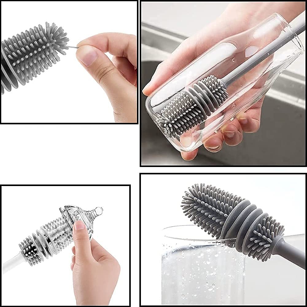 🔥 BUY 1 GET 1 FREE 🔥 Silicon Bottle Cleaning Brush - Pack of 2 - Your Home Decor