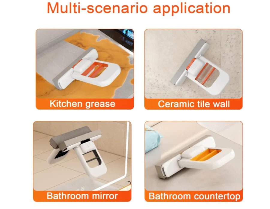 Buy 1 Get 1 FREE, Mini Foldable Portable Mop | Effortless Cleaning for Kitchen, Bathroom & Glass (Pack of 2) - Your Home Decor