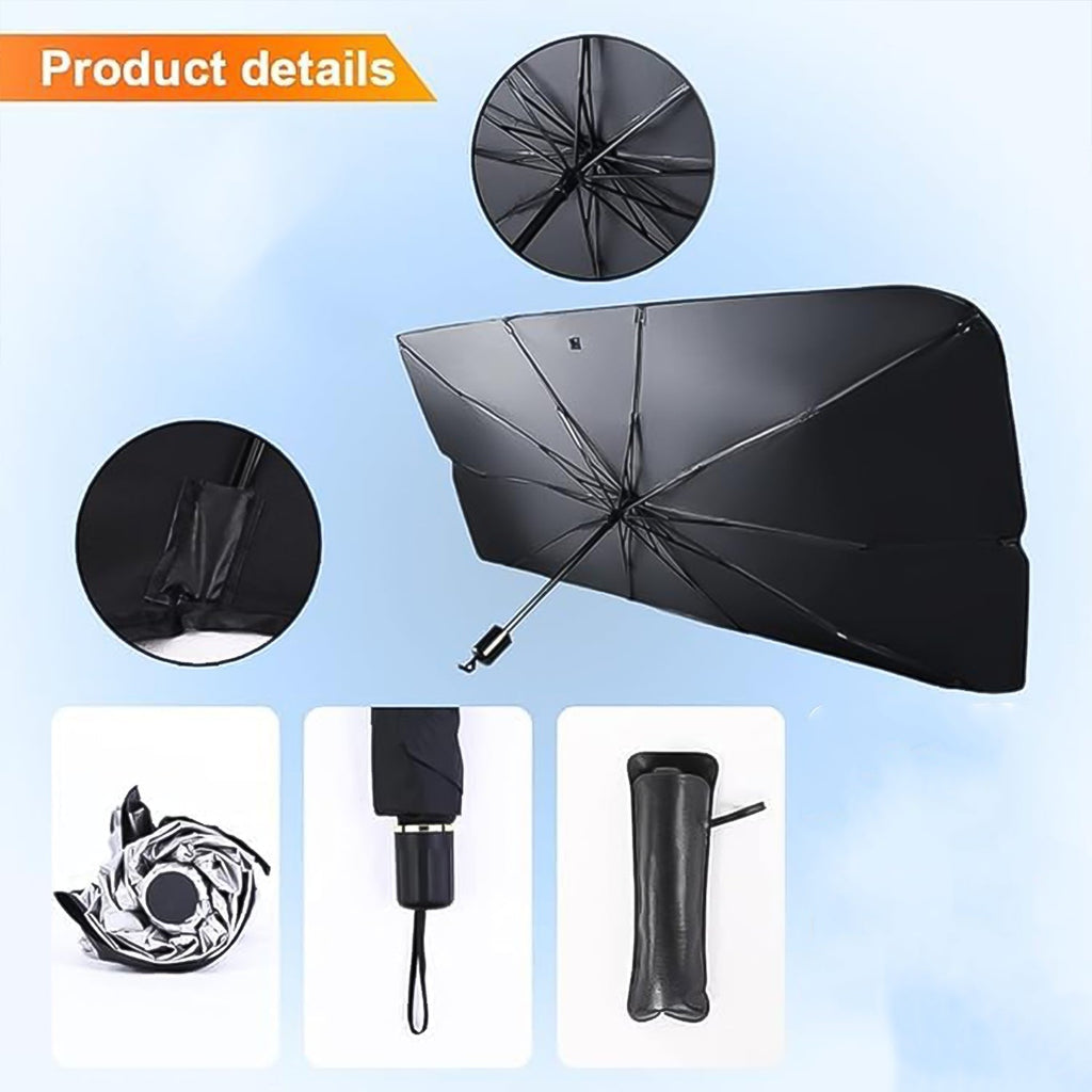 Foldable Car Windshield Sun Shade Umbrella | UV & Heat Protection for Cars & SUVs - SMV SALES
