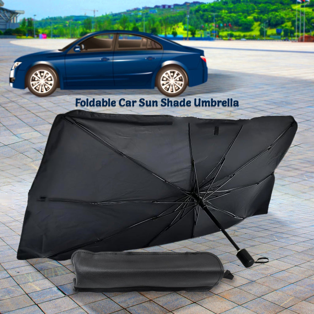 Foldable Car Windshield Sun Shade Umbrella | UV & Heat Protection for Cars & SUVs - SMV SALES