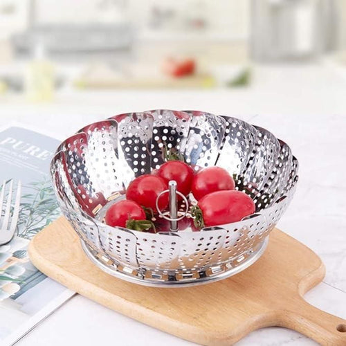 HIGH QUALITY STAINLSS STEEL STEAMER BASKET - FOLDABLE & ADJUSTABLE - Your Home Decor