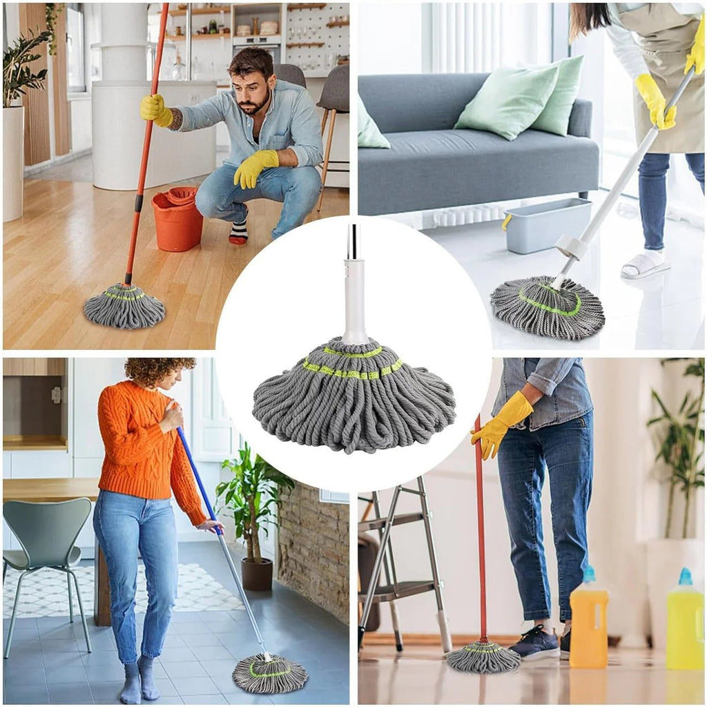 Self - Squeeze Twist Microfiber Mop – No Drips, Quick Drying, Multicolor Fiber - Your Home Decor