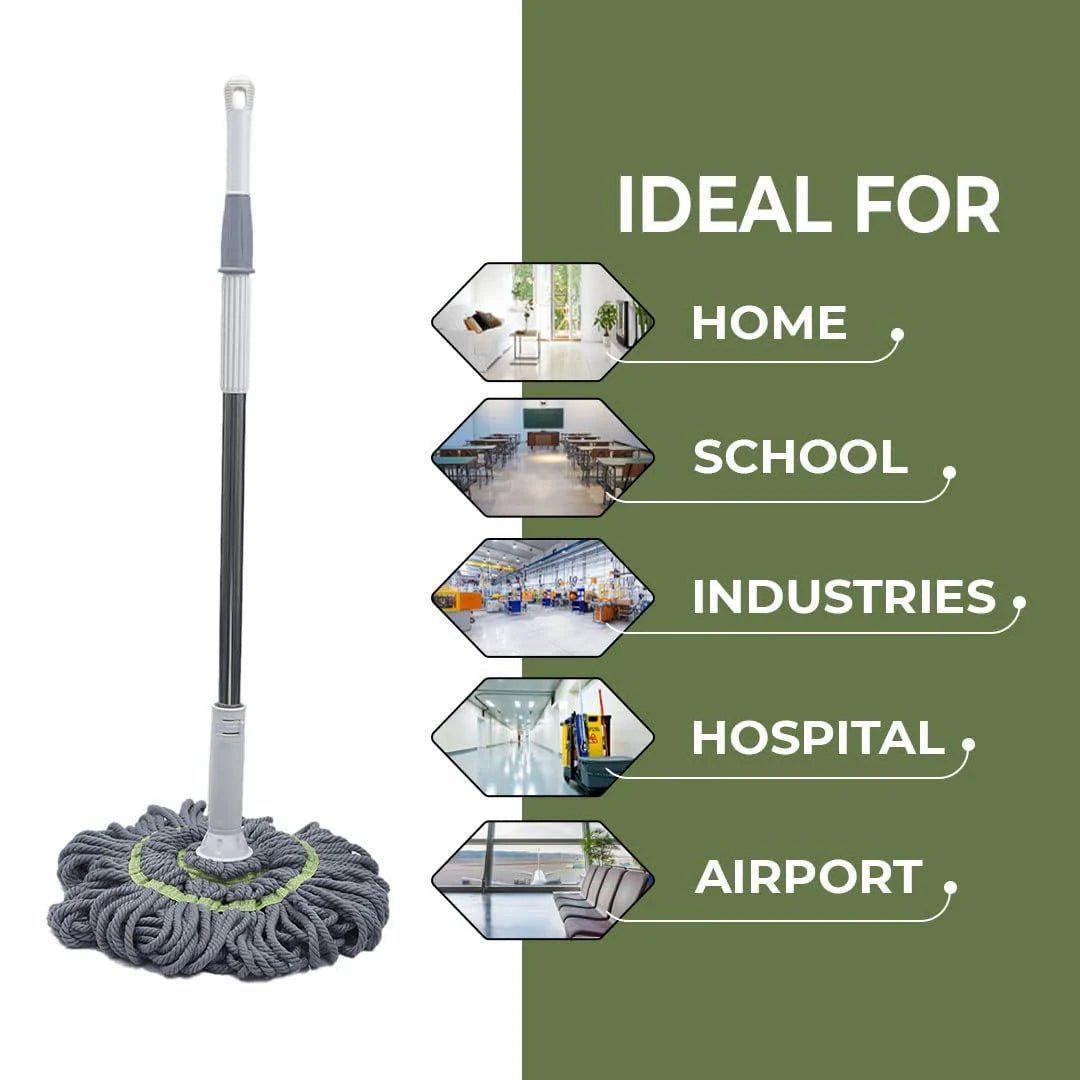 Self - Squeeze Twist Microfiber Mop – No Drips, Quick Drying, Multicolor Fiber - Your Home Decor