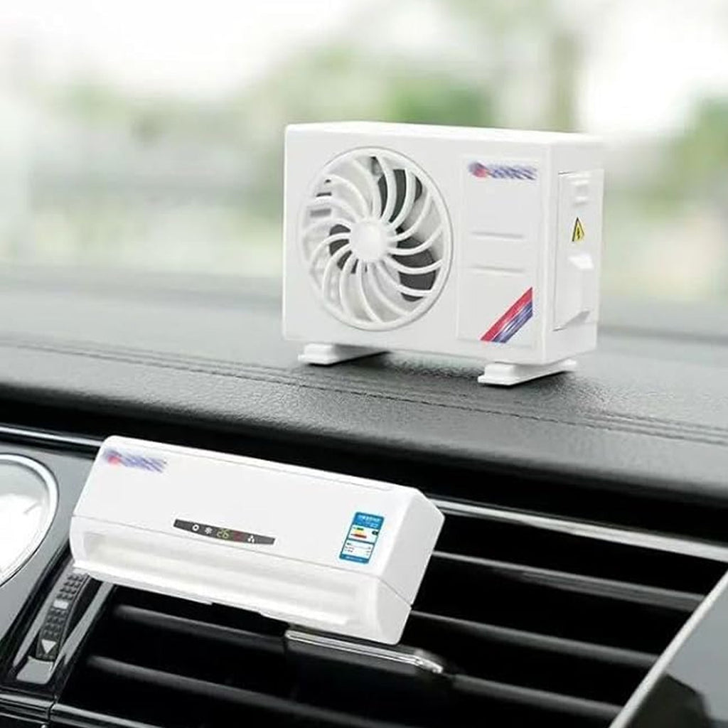 Solar-Powered Car Air Freshener | Mini AC Design Dashboard Perfume Diffuser - SMV SALES